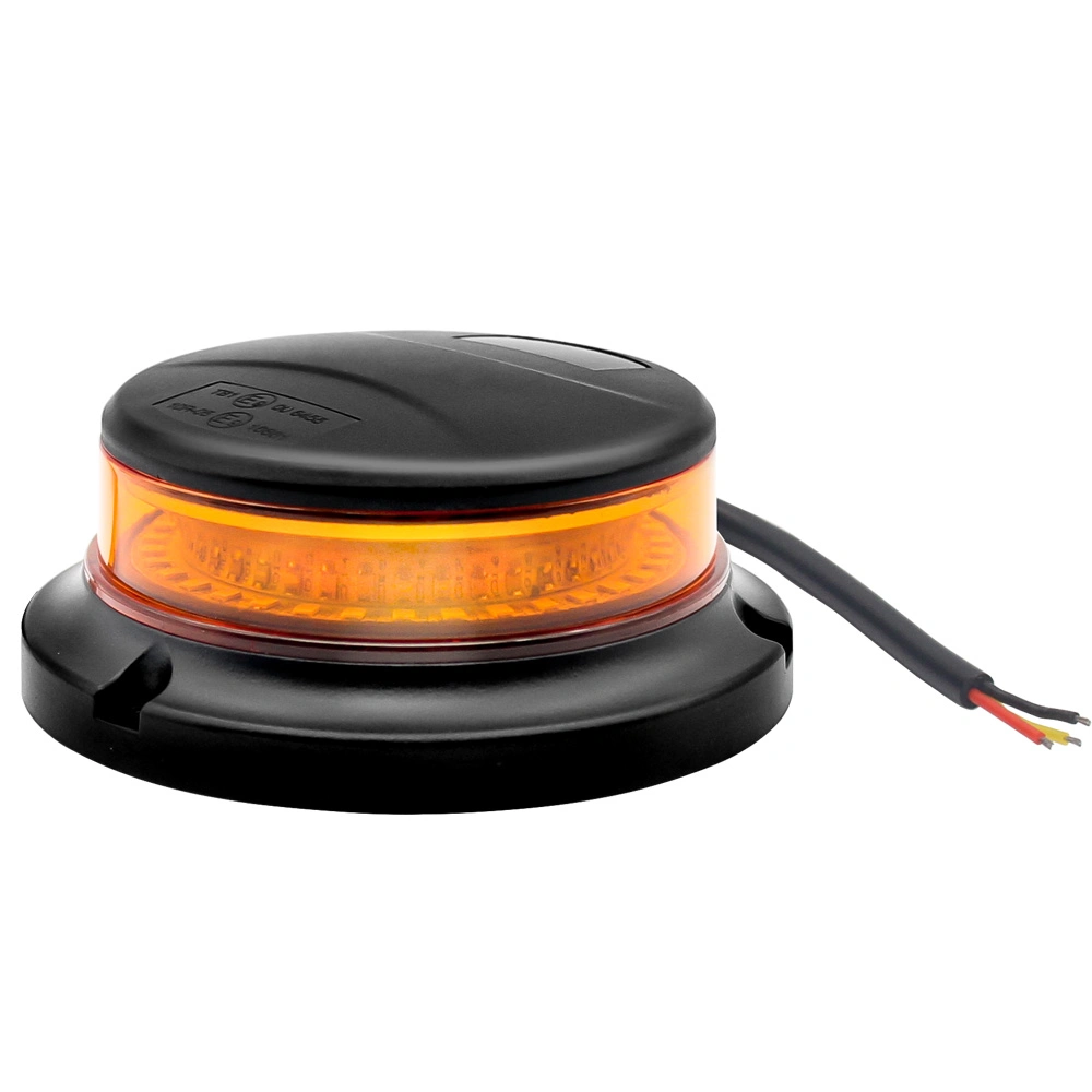 LED Emergency Strobe Light for Vehicles, Amber Safety Flashing Warning Light with Magnetic Base Warning Beacon Light
