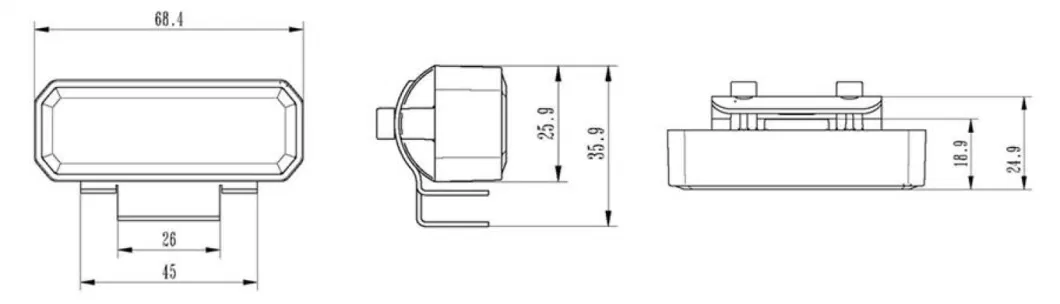 Amber White LED Strobe Lights for Trucks Emergency Strobe Lights Kits for Construction Vehicles