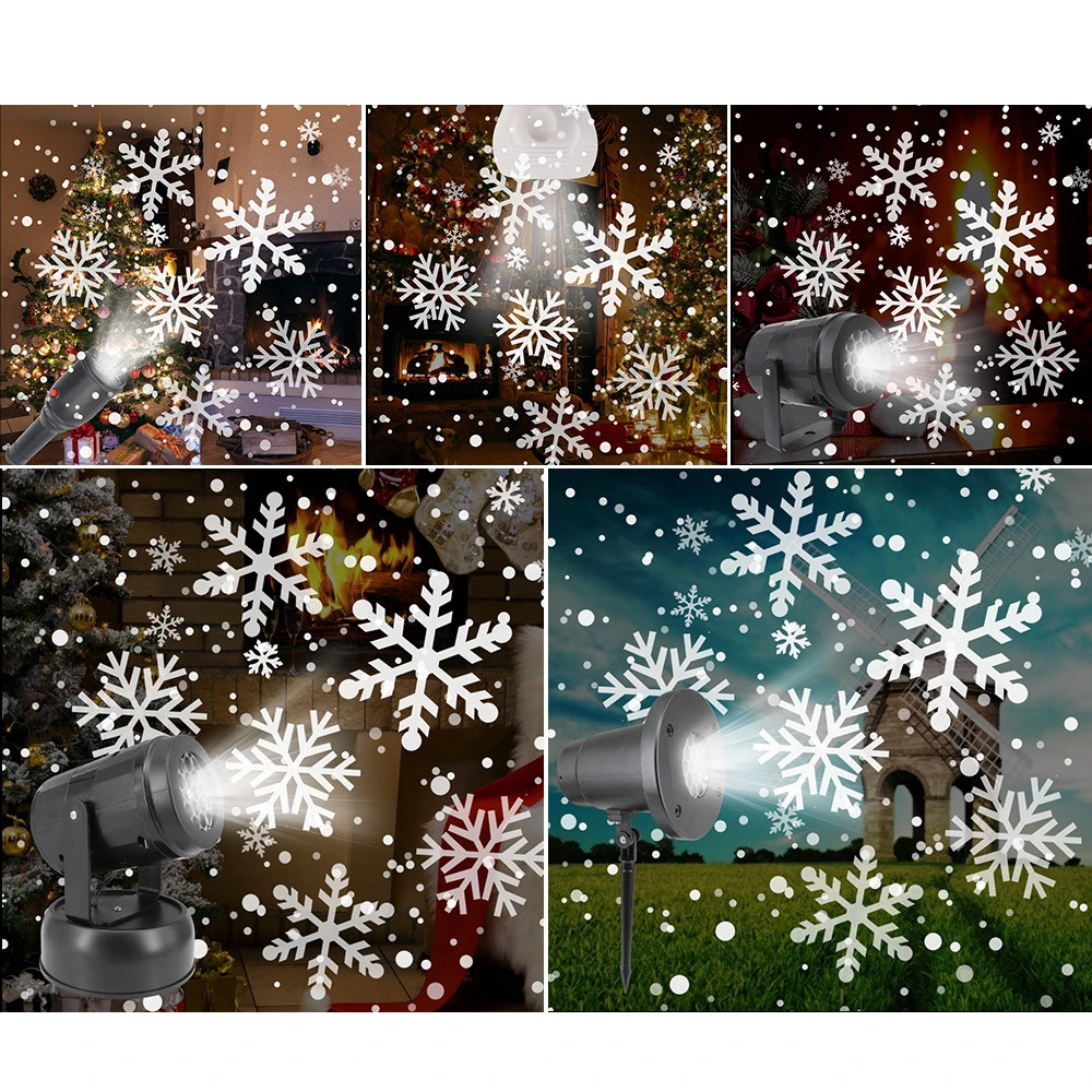 Christmas Snowfall Light Projector, Waterproof Rotating LED Snowflake Projection Light LED Christmas Projection Light