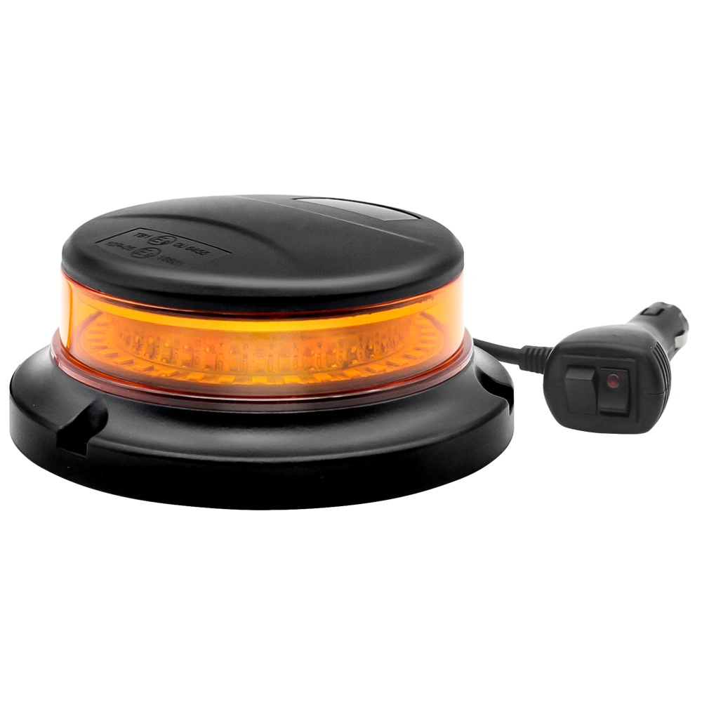 LED Emergency Strobe Light for Vehicles, Amber Safety Flashing Warning Light with Magnetic Base Warning Beacon Light