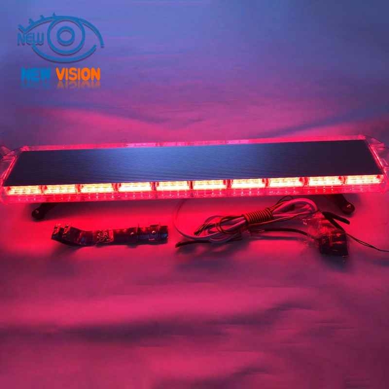 Yellow Red Blue Lens 55&quot; Full Size Long Flash Light Bar Tow Truck Plow Roof Amber Super Slim Amber LED Strobe Warning Light Bar