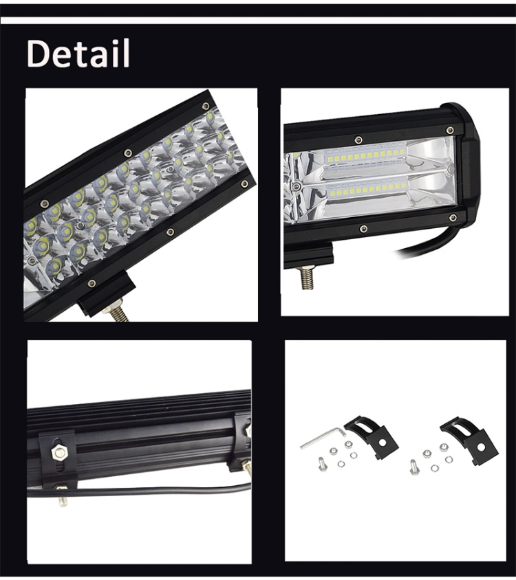 12&quot; 20&quot; 23&quot; 28&quot; 31&quot; 3-Row LED Light Bar 180W 288W 360W Combo Beam LED Work Light Bar 12V 24V Truck SUV ATV 4WD 4X4 Offroad LED Light Bar