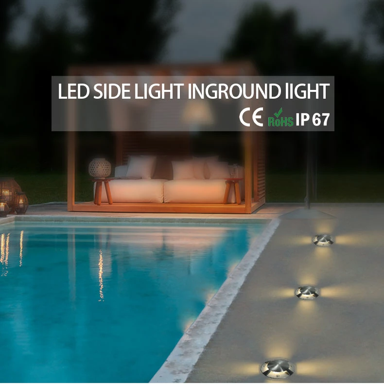 IP65 Outdoor Lighting for Garden Yard Step Stairs Floor Deck LED Recessed Inground Lamps LED Underground Spotlight