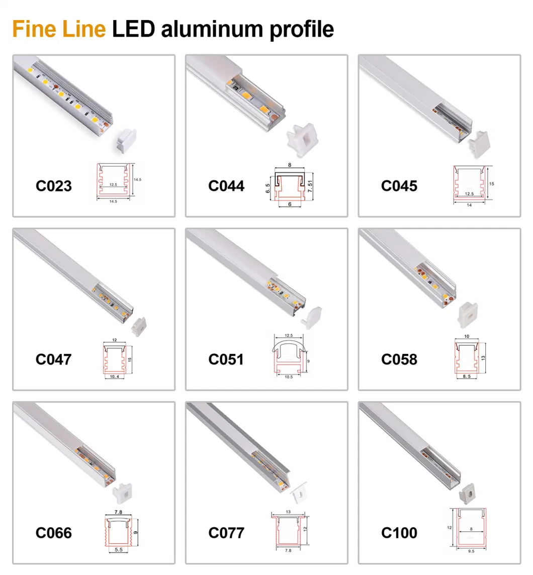 Aluminum Profile LED Linear Light Waterproof 8mm 10mm PCB LED Light Bar for Office Decoration