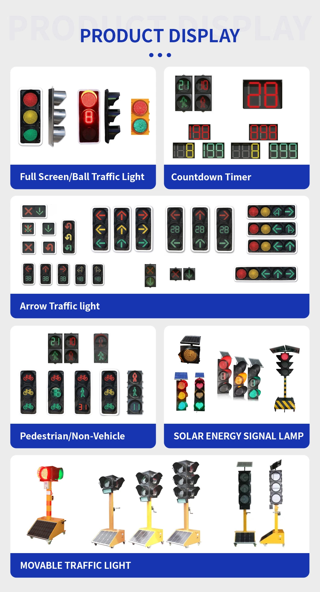 Exceed 50000 Hours Vehicle Xintong Solar LED Traffic Signal Light