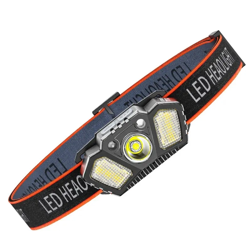 5 Modes Headlamp Waterproof Running Fishing Warning Night Light with Sensor Outdoor Smart LED Headlight