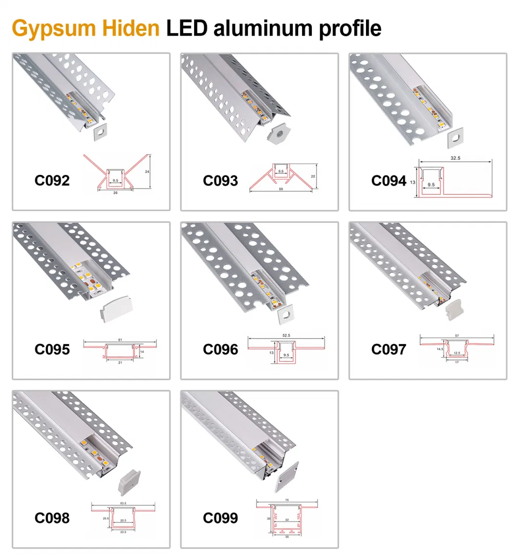 Aluminum Profile LED Linear Light Waterproof 8mm 10mm PCB LED Light Bar for Office Decoration