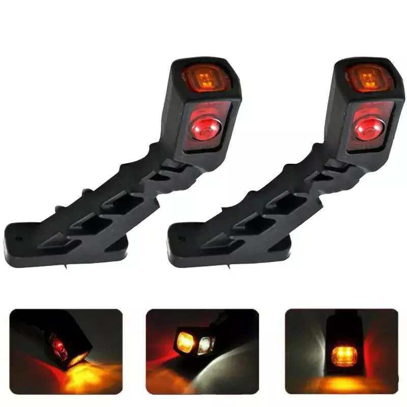 12V 24V LED Side Marker Lights Stalk Outline Lamp Indicator Trailer Truck