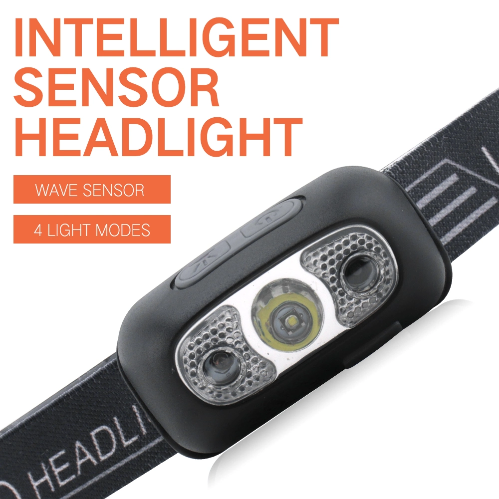 Factory Rechargeable Body Motion Sensor Headlight Camping Flashlight Head Light