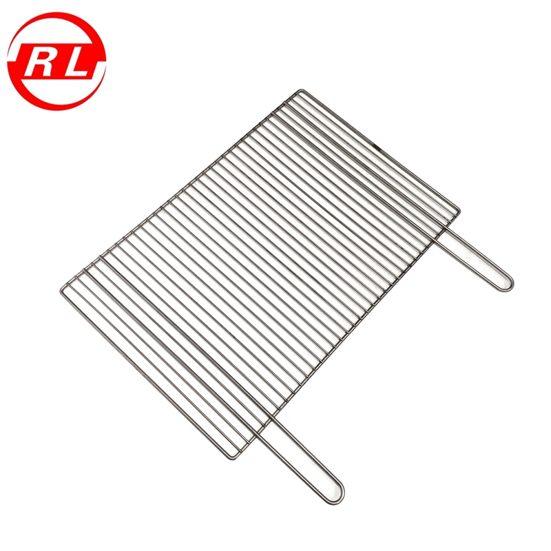 Customized Stainless Steel Cooking BBQ Grill Net Grate with Handle