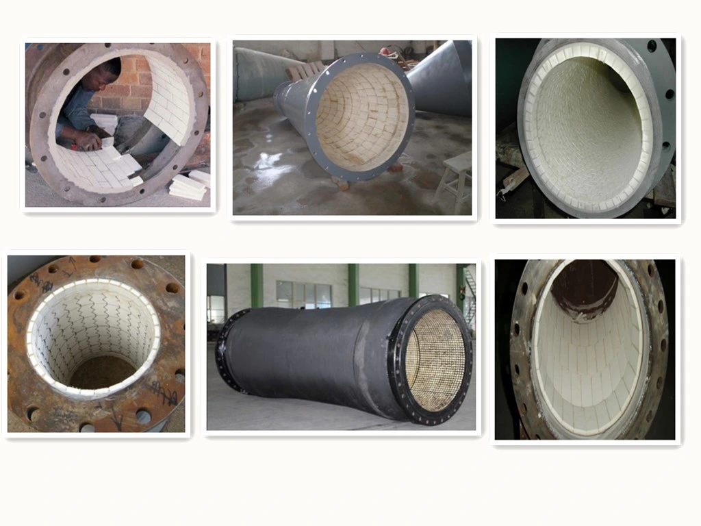 White Color Wear Resistant Ceramic Brick 92% Alumina Ceramic Ball Mill Lining with Thickness 40~90mm