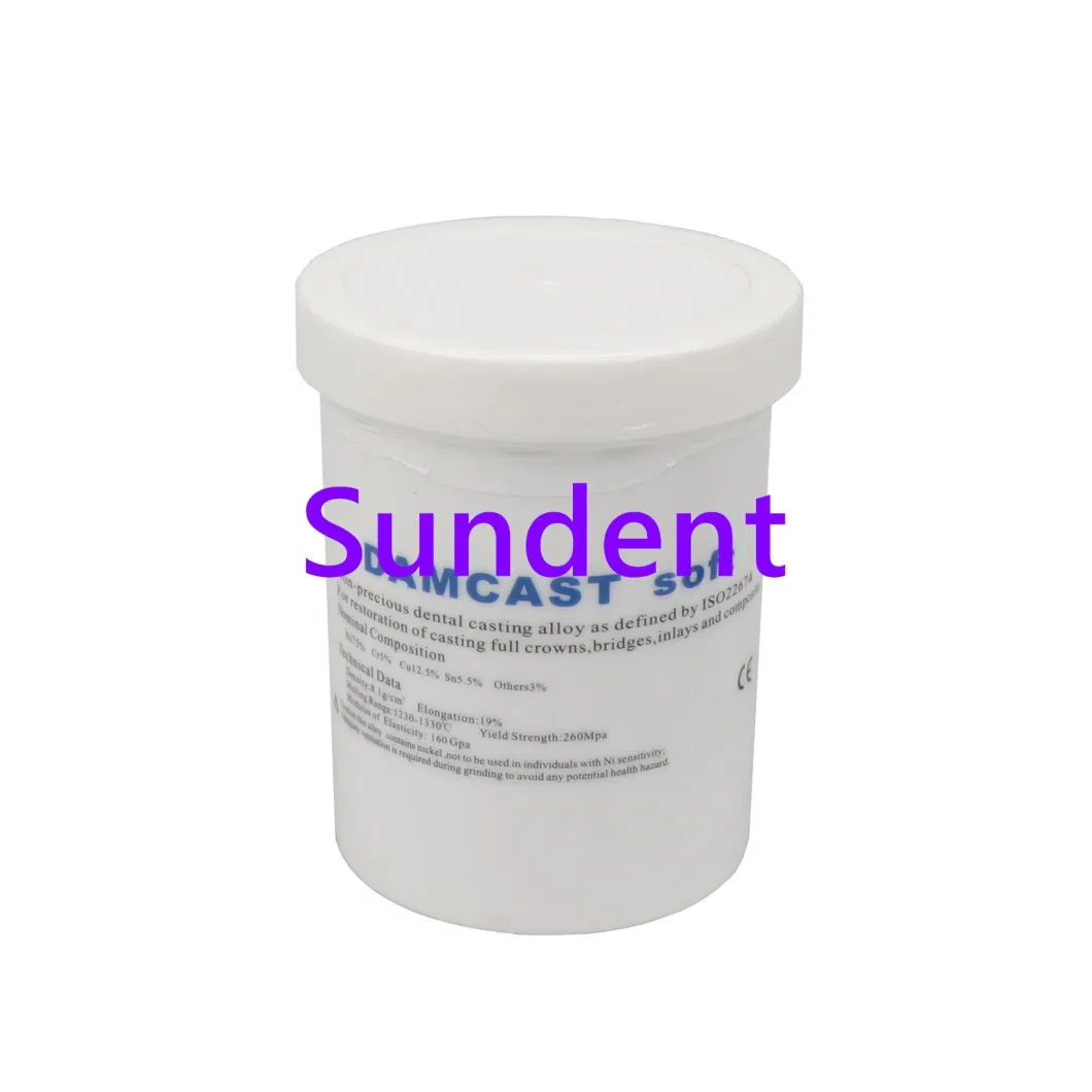 Dental Lab Alloy Damcast Soft Nickel-Base Casting Alloy Be-Free Nickel-Chrome with Be for Denture Teeth