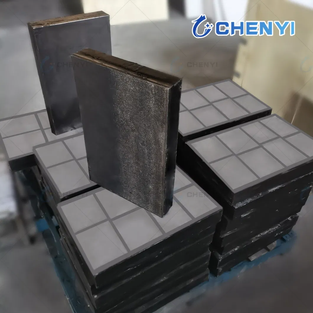 Super Wear Resistant Silicon Carbide Ceramics Hot Vulcanization Rubber Steel Panel Liner Plate Block