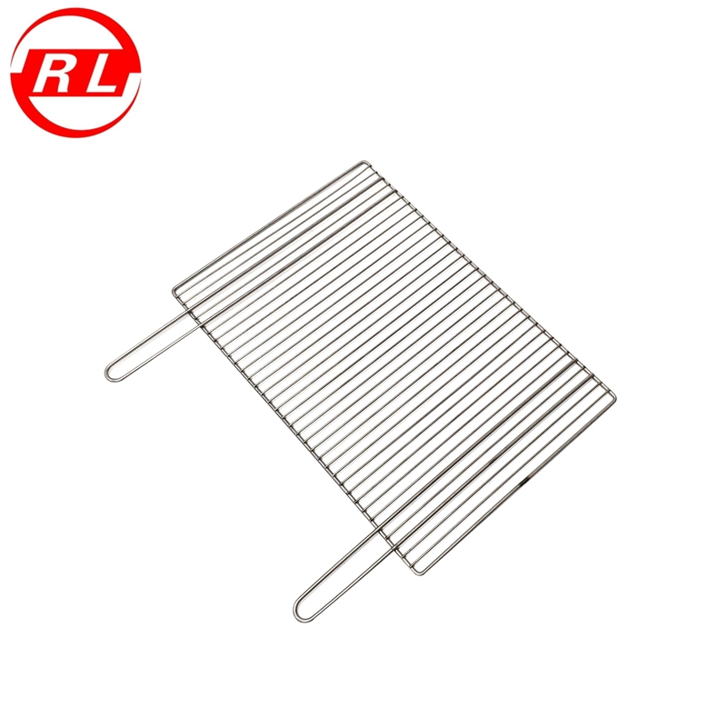 Customized Stainless Steel Cooking BBQ Grill Net Grate with Handle