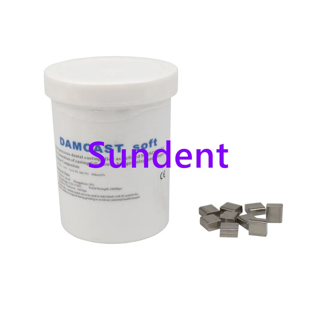 Dental Lab Alloy Damcast Soft Nickel-Base Casting Alloy Be-Free Nickel-Chrome with Be for Denture Teeth