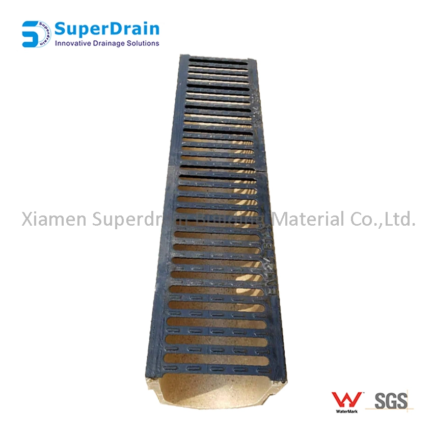 High Load Capacity Residential Cast Iron Polymer Trench Drain &amp; Grate