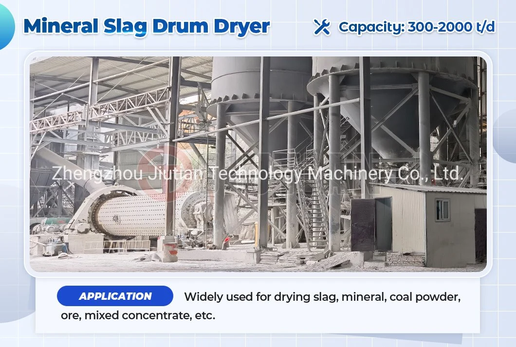 High Efficiency Iron Ore Rotary Dryer Mineral Slag Drying Machine