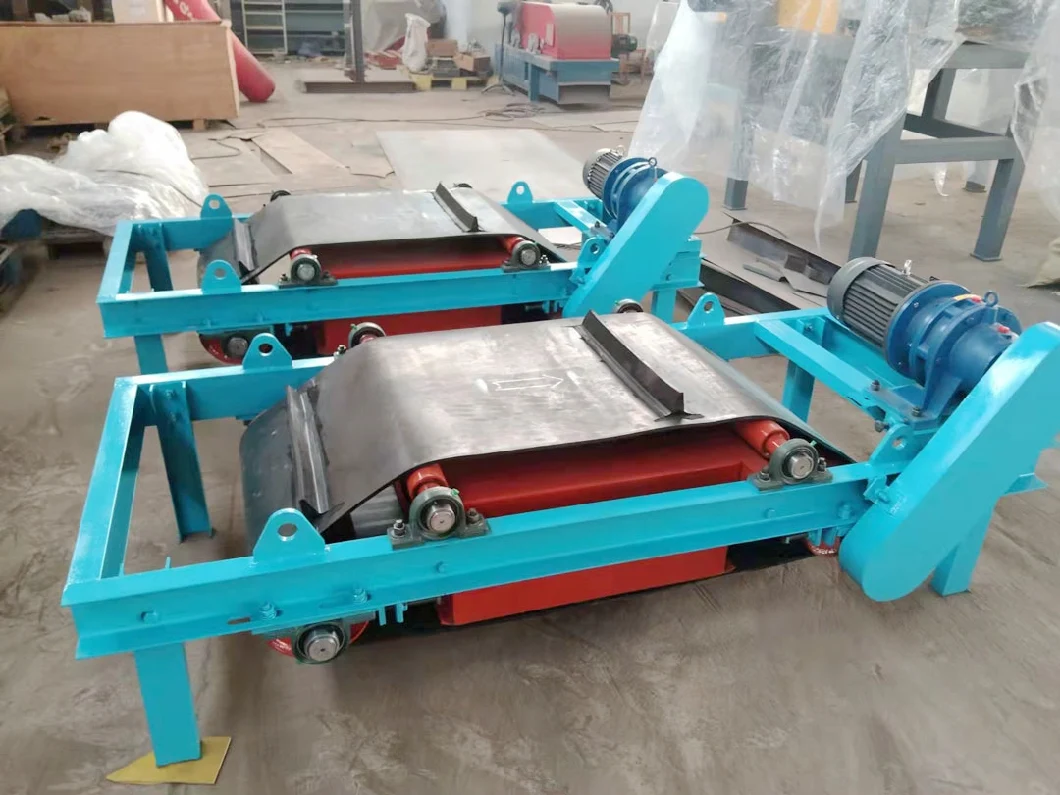 Suspended Overband Conveyor Belt Dry Magnetic Separator for Sale, Construction &amp; Demolition Waste Iron Removal