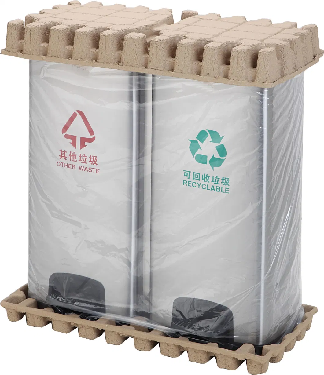 Customized Double Compartments Recycling Trash Can Soft-Close Dustbin