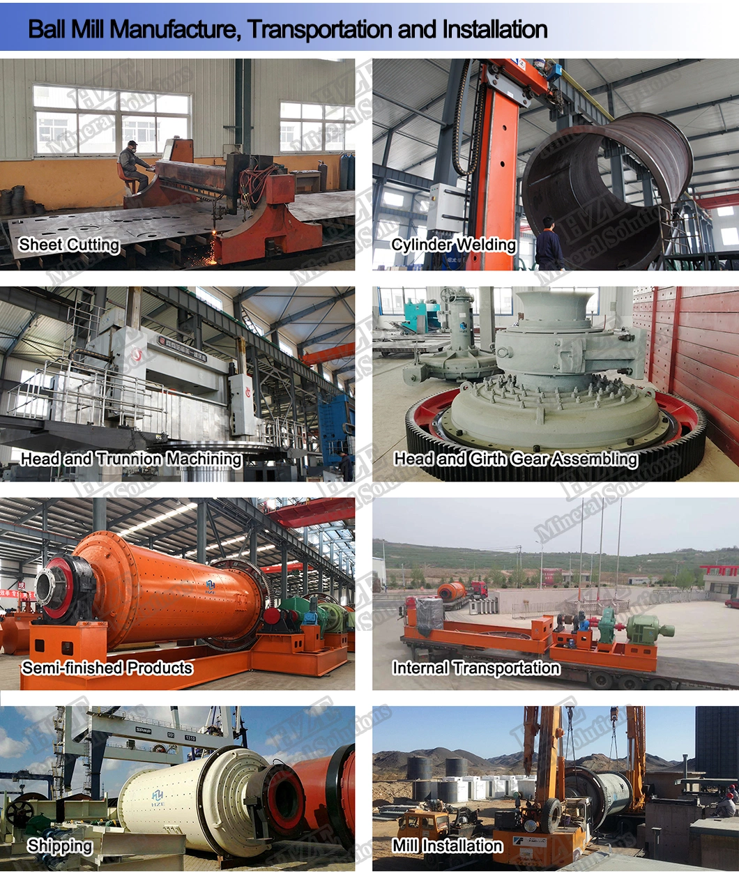 Rubber Liner Wet Ball Mill of Mineral Processing Plant