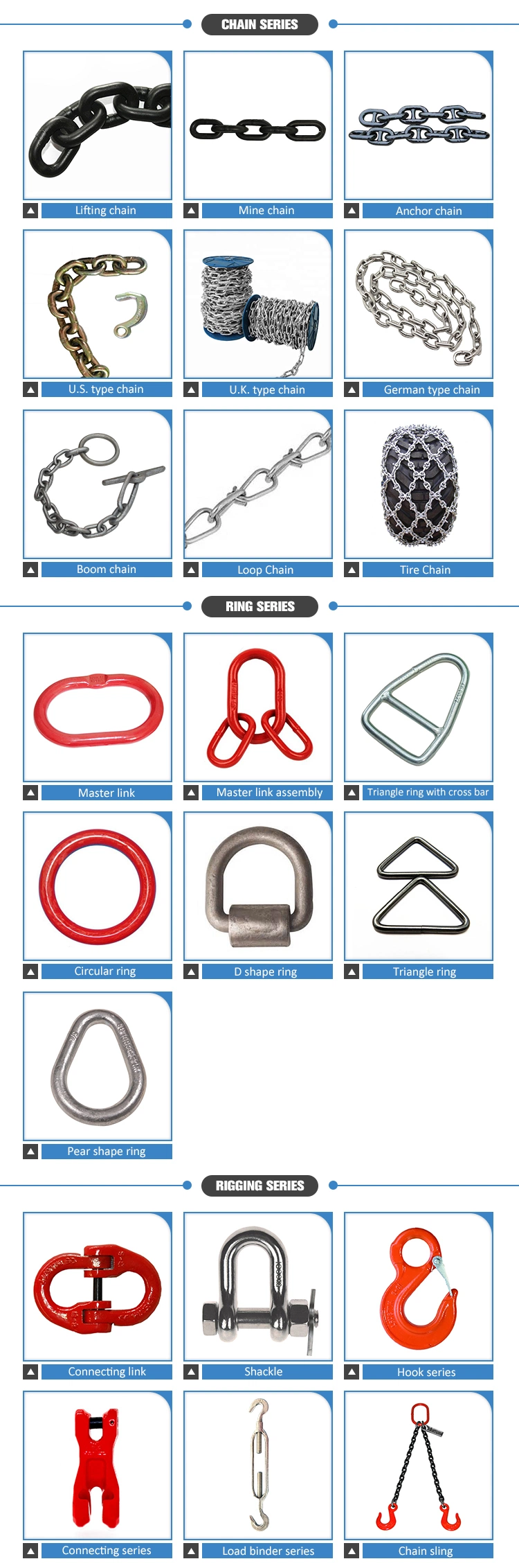 Wholesale Customized Color High Tensile European Standard G80/G100 Forged/Round/Assembly Master Link for Chain Sling/Lifting