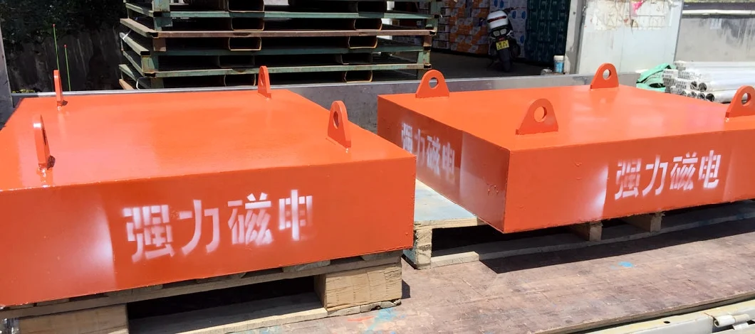 Suspended Overband Conveyor Belt Dry Magnetic Separator for Sale, Construction &amp; Demolition Waste Iron Removal