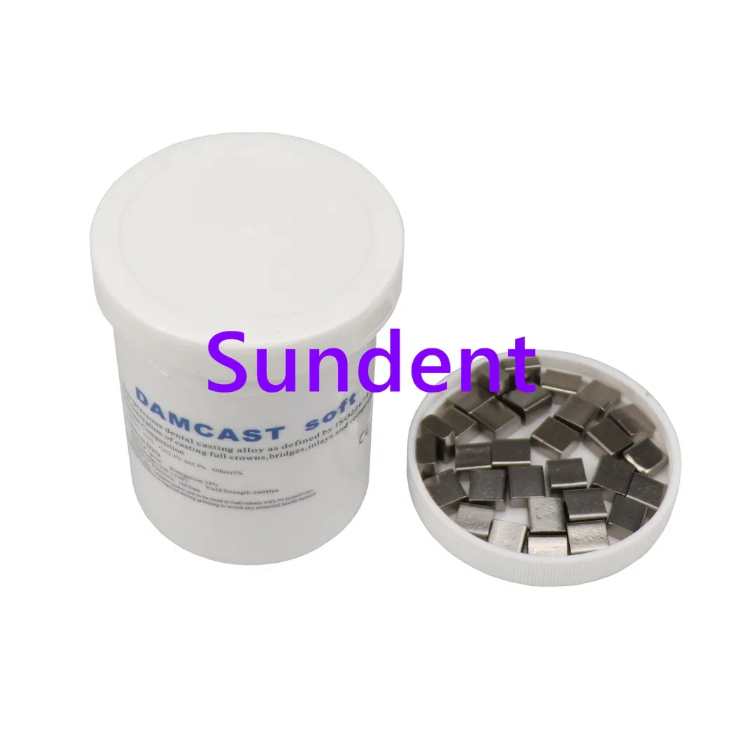 Dental Lab Alloy Damcast Soft Nickel-Base Casting Alloy Be-Free Nickel-Chrome with Be for Denture Teeth