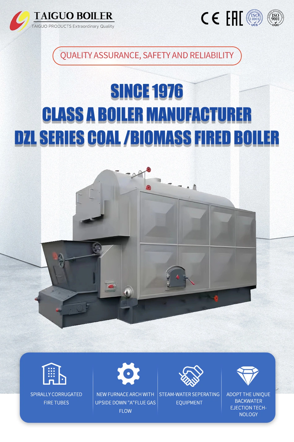 Travelling Grate Stoker Solid Waste / Wood Waste / Biomass Boiler Price