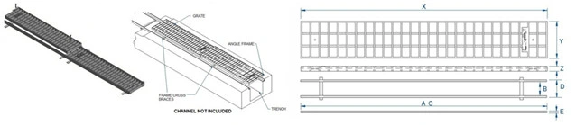 Steel Grate and Frame /Storm Pits Cover / Cover Grate /Kerb Grate