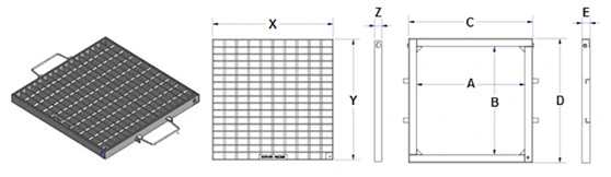 Steel Grate and Frame /Storm Pits Cover / Cover Grate /Kerb Grate