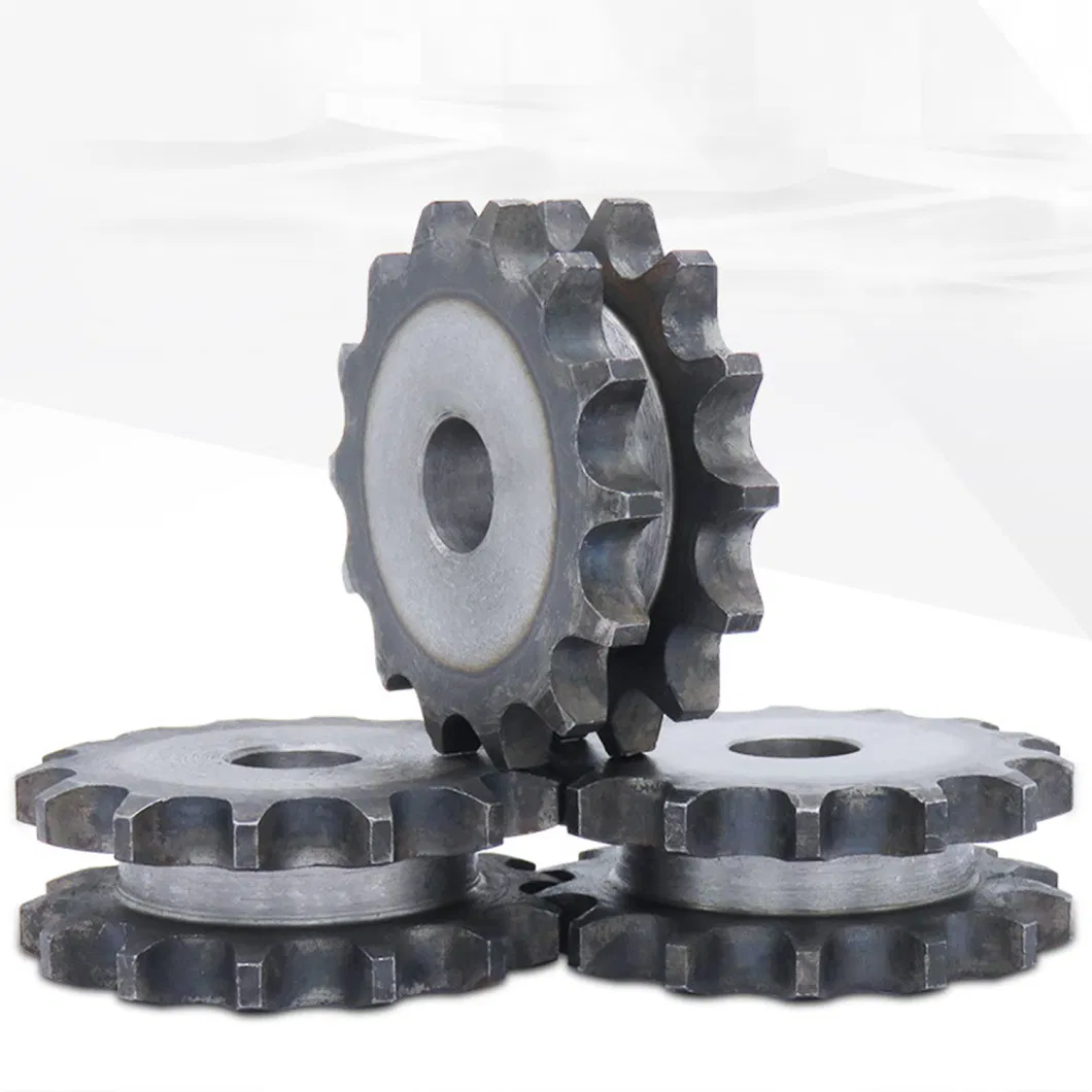 China Industrial Transmission Gear Reducer Conveyor Parts High-Intensity and High Wear Resistance Roller Chain ANSI DIN ISO JIS Standard Hub Sprockets