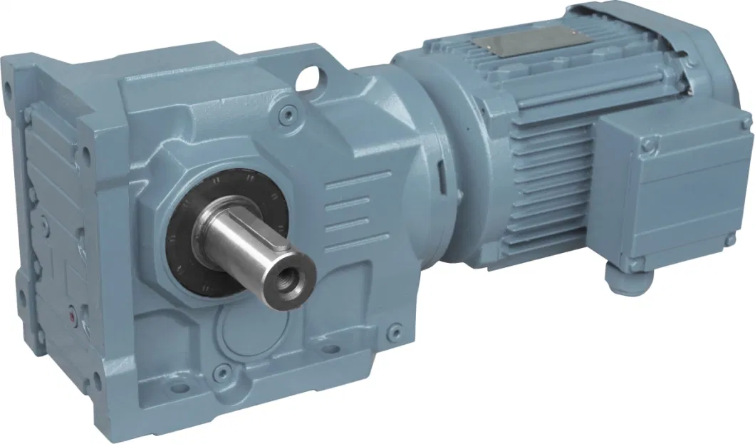 Helical-Bevel Gear Reducer Cheap Price and High Quality Cast Iron Housing with Foot Mounted Hollow Shaft