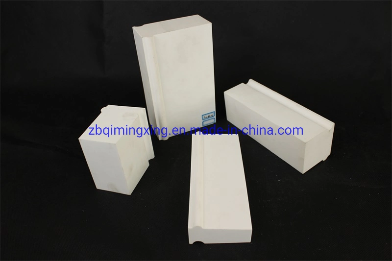 White Color Wear Resistant Ceramic Brick 92% Alumina Ceramic Ball Mill Lining with Thickness 40~90mm