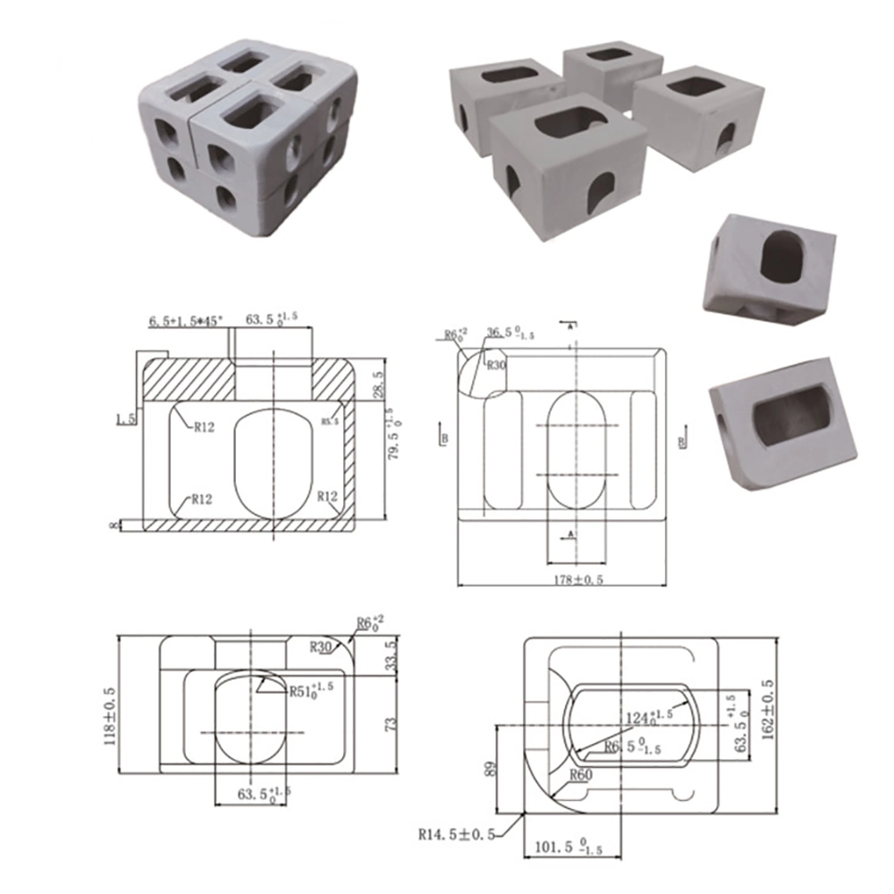 Twist Lock ABS BV Certified Container Parts &amp; Accessories ISO 1161 Standard Casting Steel Shipping Container Corner Casting