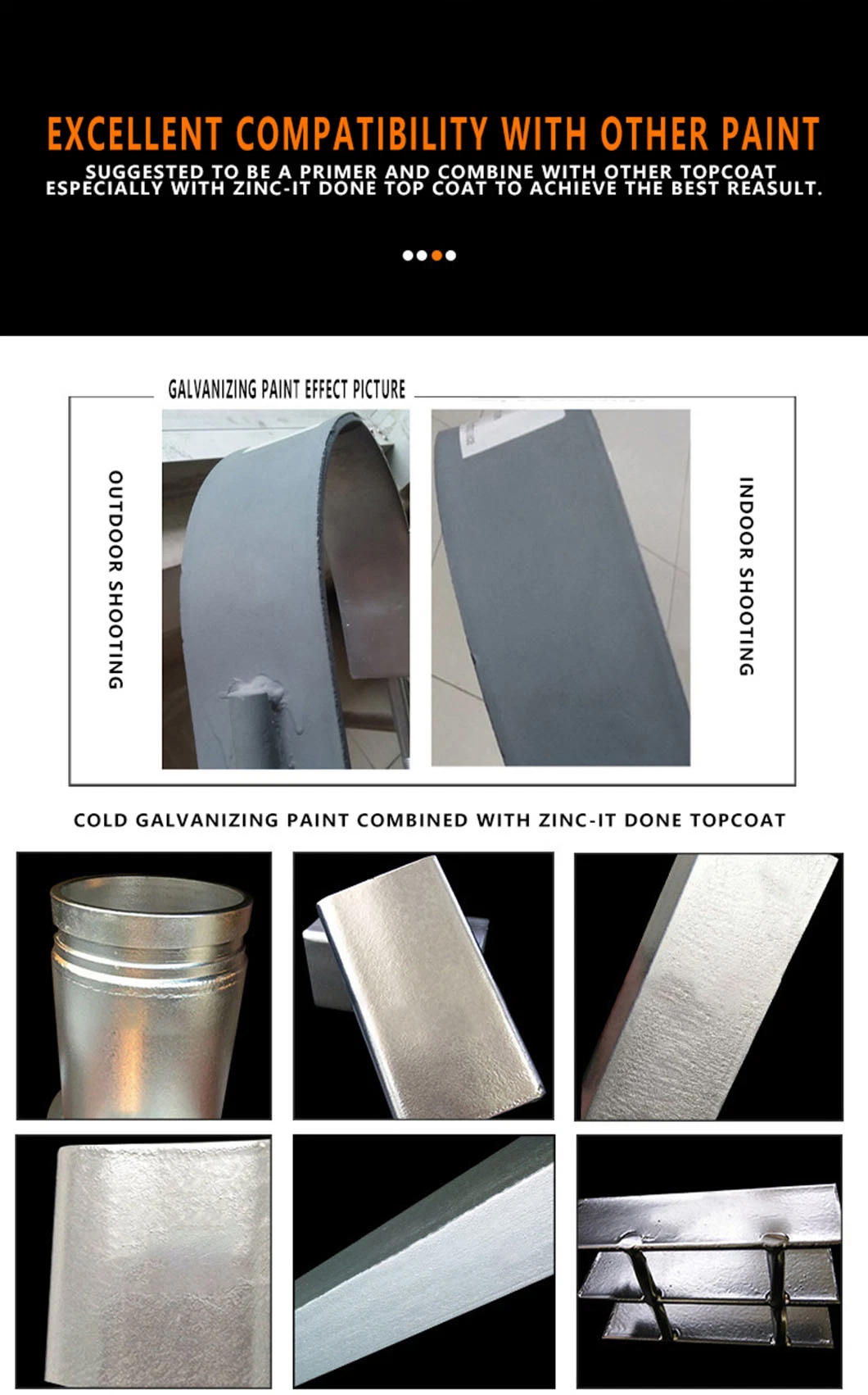 Zinc Coating Water Based Cold Galvanizing Paint 22.5kg Metal Coating for Steel