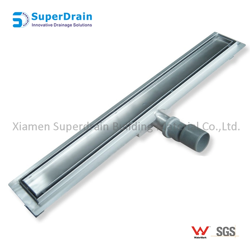 Linear Shower Drain with Removable Grate Stainless Steel Anti-Smell Rectangle Shower Floor Drain with Hair Strainer