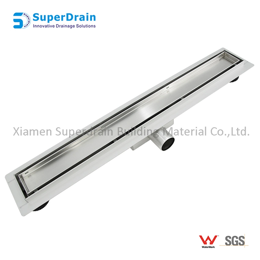 Linear Shower Drain with Removable Grate Stainless Steel Anti-Smell Rectangle Shower Floor Drain with Hair Strainer