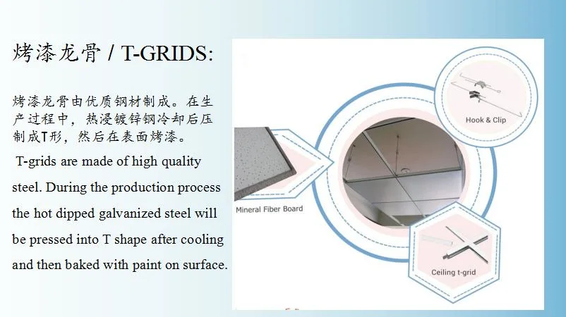 Metal Frame Suspended Flat Ceiling T-Grid for False Ceiling Tiles From Factory