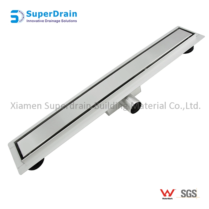 Linear Shower Drain with Removable Grate Stainless Steel Anti-Smell Rectangle Shower Floor Drain with Hair Strainer