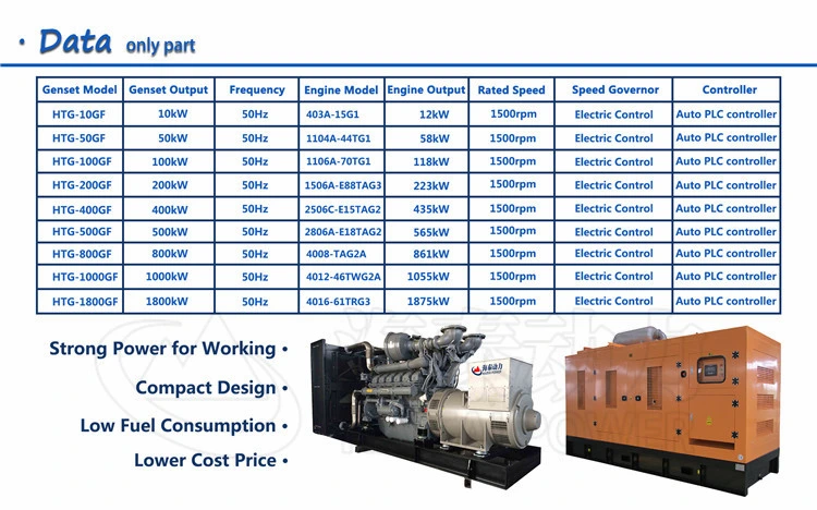 Ce ISO Three Phase Diesel 2000kw Generator Container Main Grid