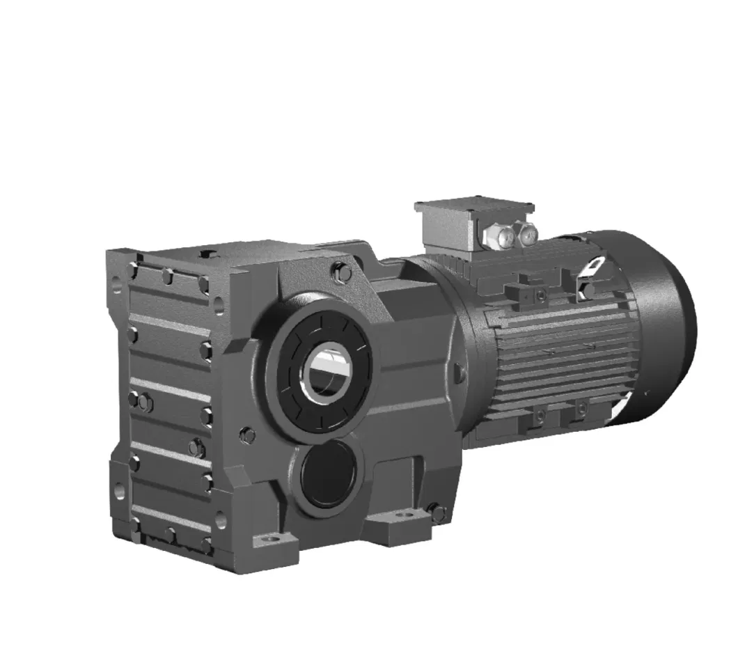 Helical-Bevel Gear Reducer Cheap Price and High Quality Cast Iron Housing with Foot Mounted Hollow Shaft