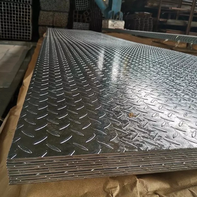 High Quality Grid Galvanized Pattern Coil Board Checkered Plate 1500mm Width and Galvanized Surface Treatment A36 Checkered Steel Plate