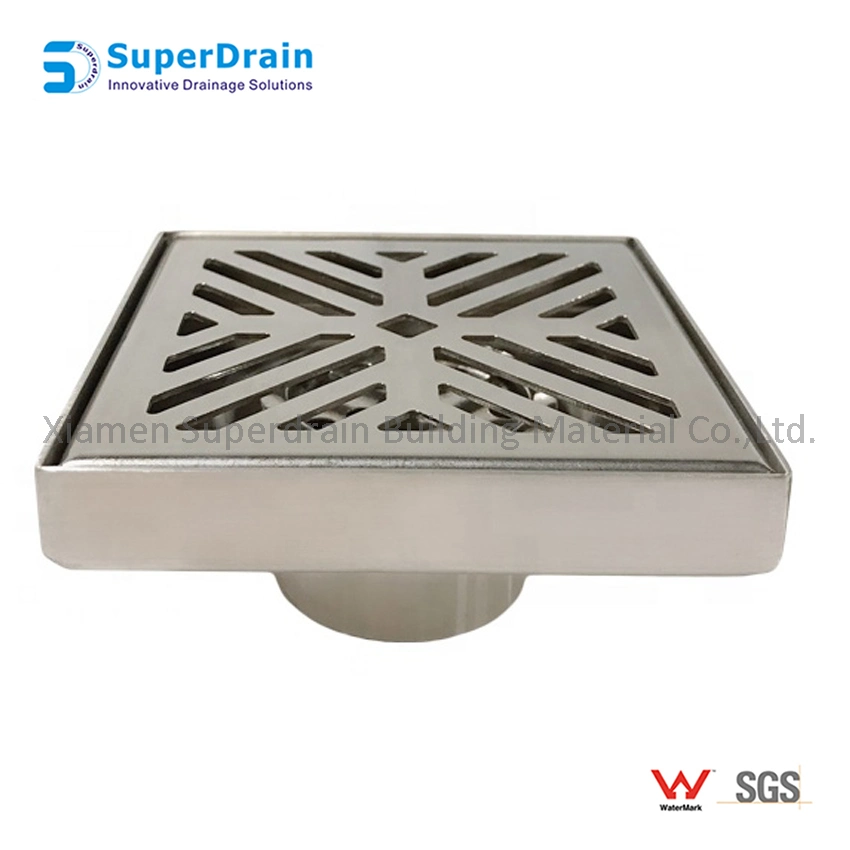 Square Brass Trap Floor Waste Grates Bathroom Shower Drain