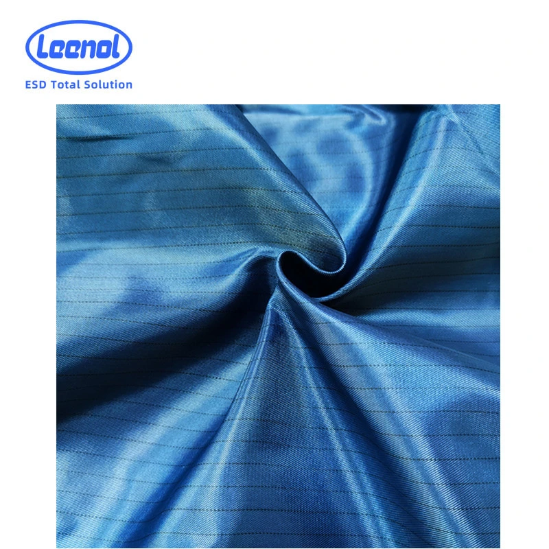 Leenol-10003-Blue ESD Fabric 5mm Grid Use for Cleanroom Safety Working Clothing