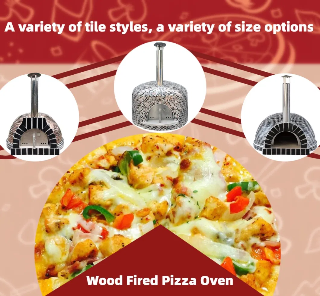 Pizza Oven Outdoor Pellet Grill Fire Wood BBQ Smoker Pizza Oven