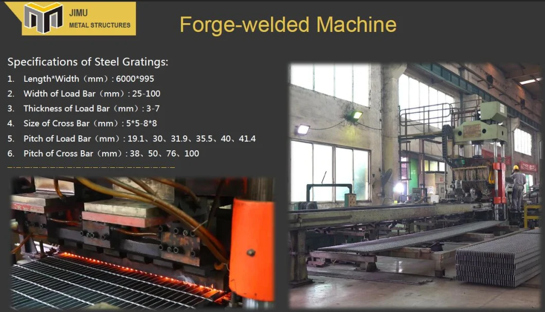 Jimu Serrated Forgebar Steel Grating 30 40 60 Series