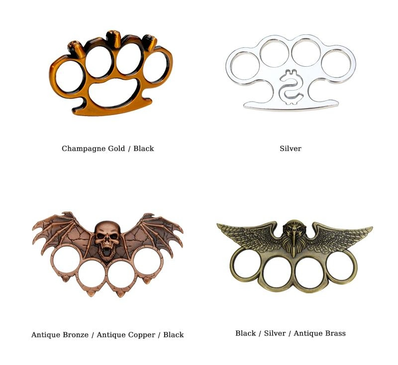 Custom Brass Knuckles Die Casting Aluminium/Alloy/Stainless Steel Coating Four Finger