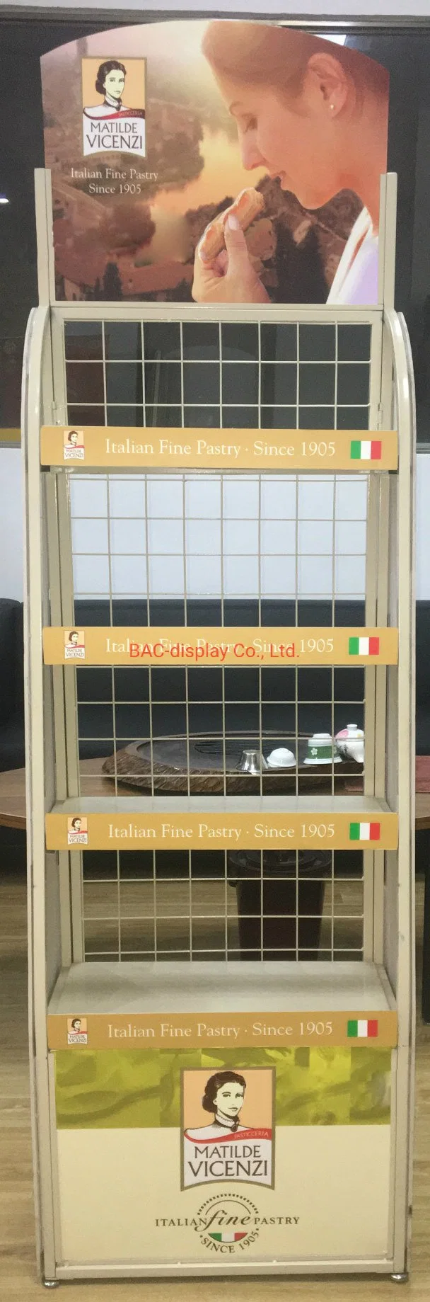 Factory Supply Supermarket Chain Supermarket Goods Shelf Cake Shop Pastry Display Rack