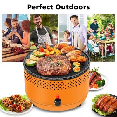 Mini ventola multifunzionale a batteria portatile barbecue Grill tavolo coreano Barbecue Charcoal smokeless Grill con borsa da viaggio