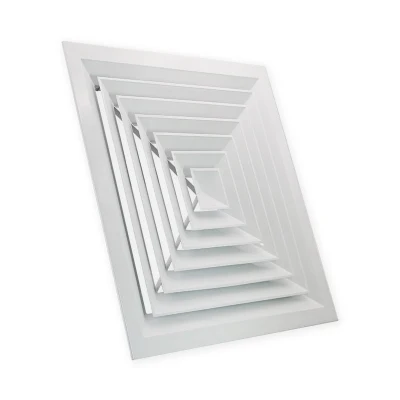  Diffusori a soffitto a 4 vie per impianto HVAC con terminale climatizzatore